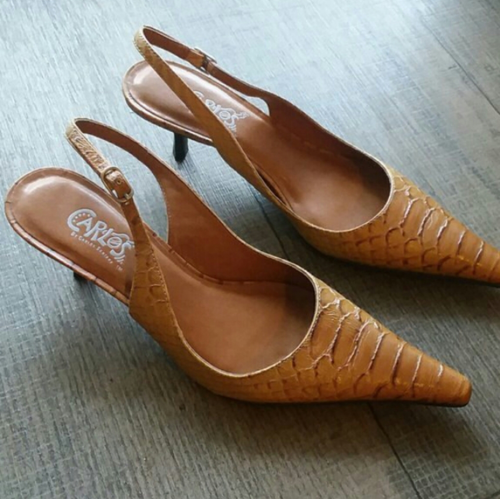 sling back heels